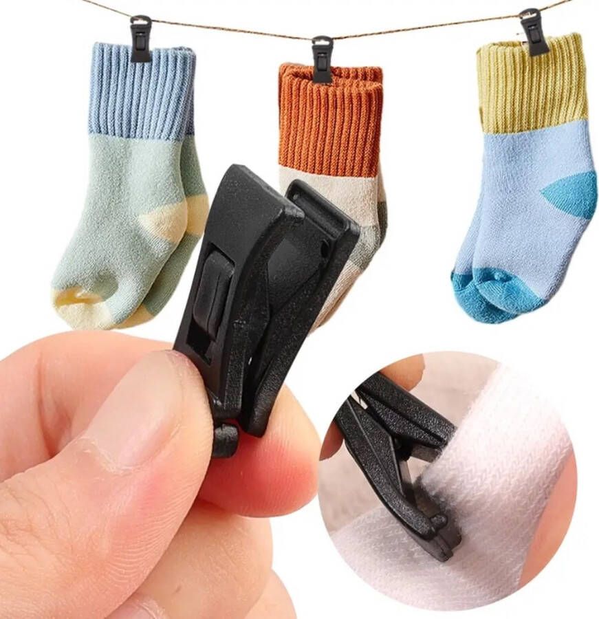 Boutershop 5 kleuren Sokkenclips Sokken Clips Sokkenhangers Ordenen Netjes Wasknijpers 10 stuks