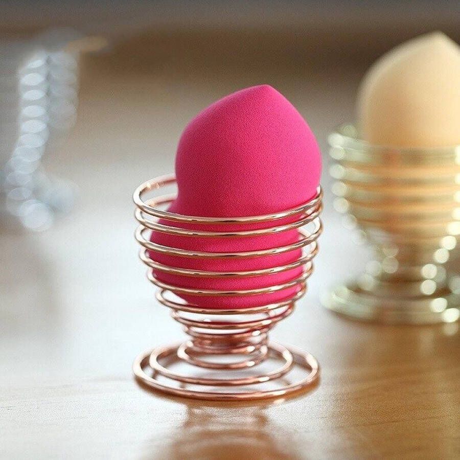 Boutique winkel beauty blender houder-Make-Up Spons Houders -cosmetische Make Up sponsje- Bladerdeeg Display -Sliver