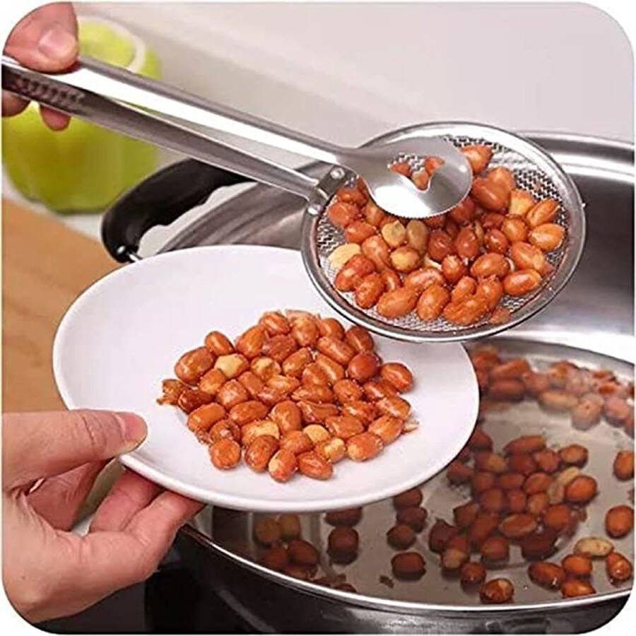 Boutique winkel Keuken Accessoires Multifunctionele Rvs Zeef Filter Lepel Gebakken Voedsel Olie Zeef Clip Handheld Koken Gereedschap Gadgets