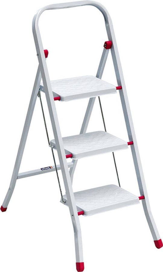 Bovak keukentrap 3 treden inklapbare huishoudtrap Anti slip inklapbaar opvouwbaar keukenopstapje