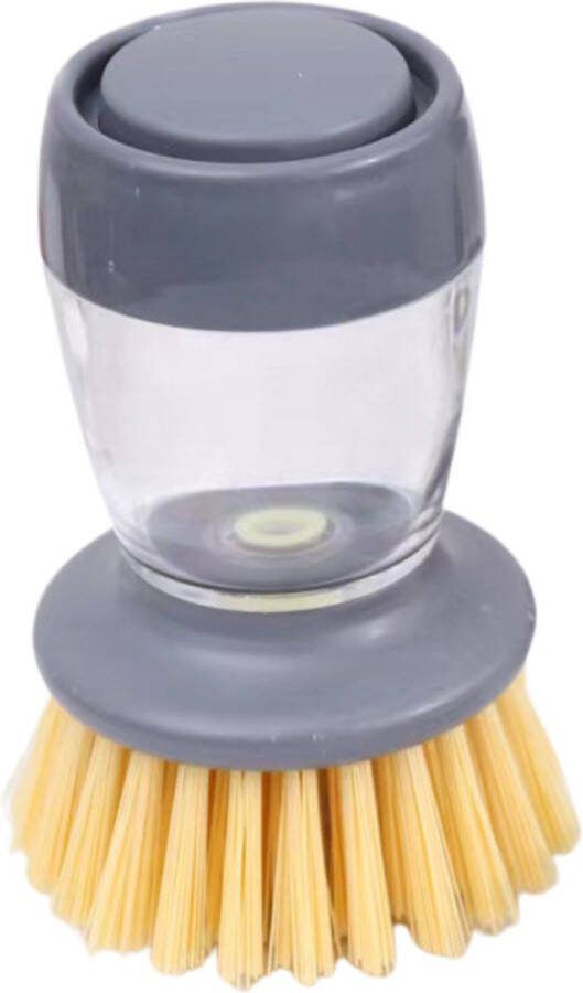 Bovista Afwasborstel Met Zeepdispenser Afwasborstel Met Zeepreservoir Dish Brush Geel