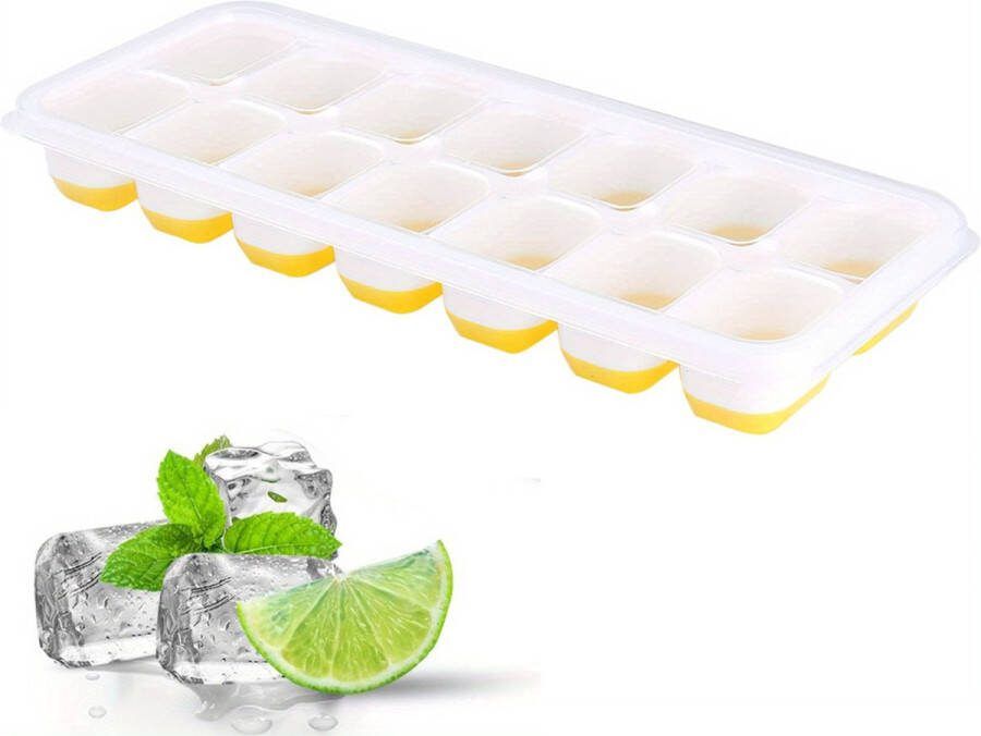 Bovista Ijsblokjesvormen Ijsblokjesvorm Ijsblokjesmakers Ijsblokje Whiskey Zomer Met Deksel Geel