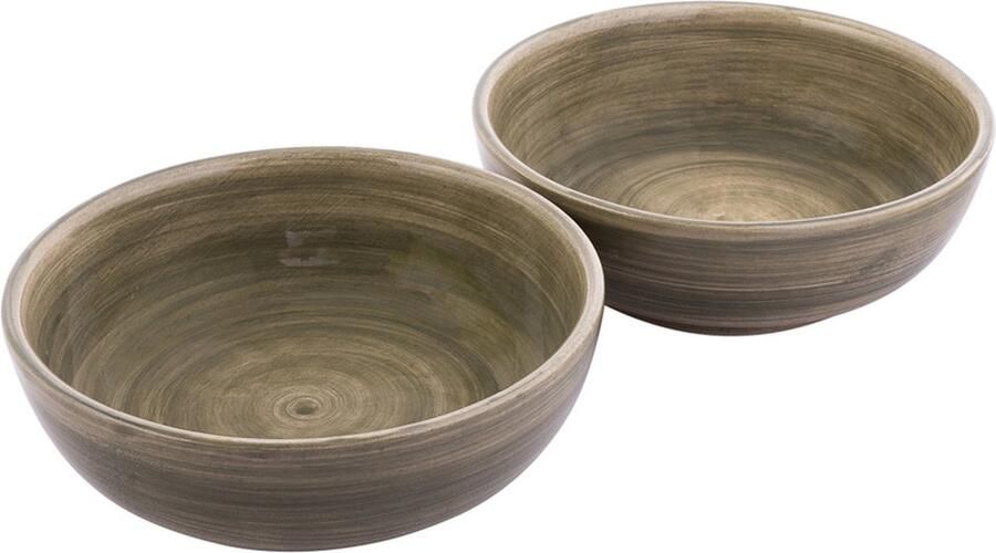 Bowls and Dishes Mano Aardewerk Schaaltje Kommetje Tapasschaaltje Klein Schaaltje Servies Schaaltje Woonaccessoire 15 cm Groen set 2 pcs