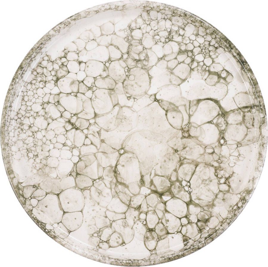 Bowls and Dishes Espuma Aardewerk Bord Eetbord Dinerbord Tapasbord Servies 28 cm Groen