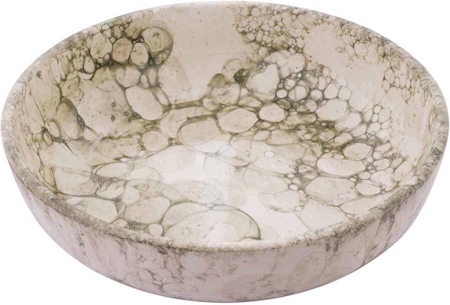 Bowls and Dishes Espuma Aardewerk Schaal Kom Bowl Fruitschaal Saladeschaal Woonaccessoire Ø 31 cm Groen