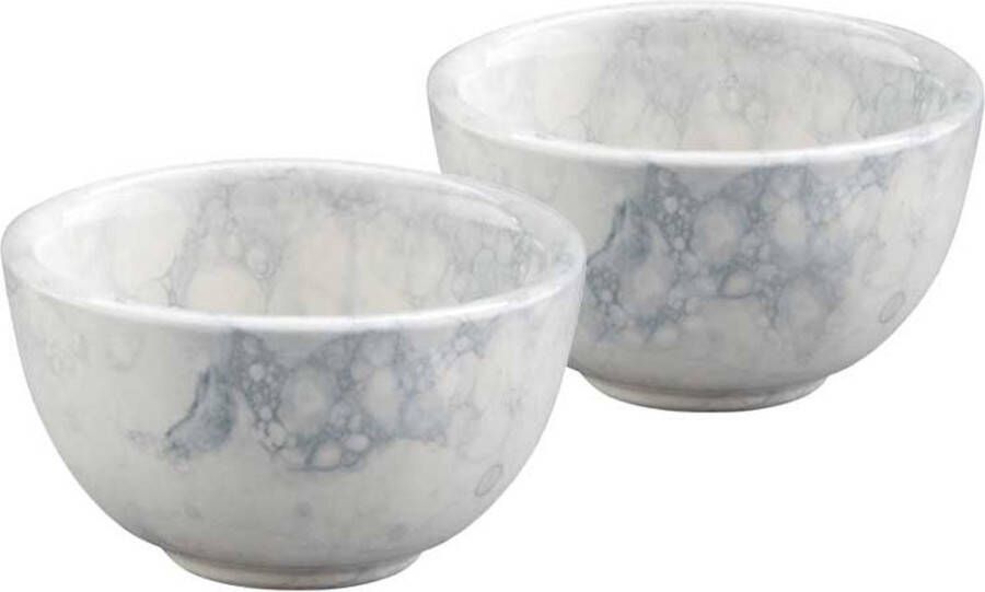 Bowls and Dishes Espuma Aardewerk Schaaltje Kommetje Tapasschaaltje Klein Schaaltje Servies Schaaltje Woonaccessoire 2 Stuks Ø 7 cm Grijs set 2 pcs