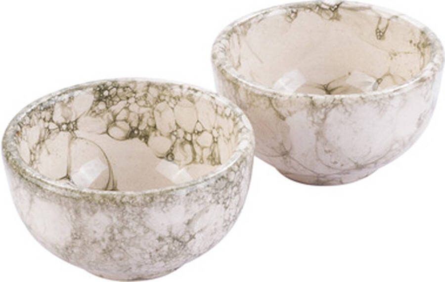 Bowls and Dishes Espuma Aardewerk Schaaltje Kommetje Tapasschaaltje Klein Schaaltje Servies Schaaltje Woonaccessoire 2 Stuks Ø 7 cm Groen set 2 pcs