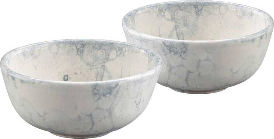 Bowls and Dishes Espuma Aardewerk Schaaltje Kommetje Tapasschaaltje Klein Schaaltje Servies Schaaltje Woonaccessoire 2 Stuks Ø 11 cm Grijs set 2 pcs