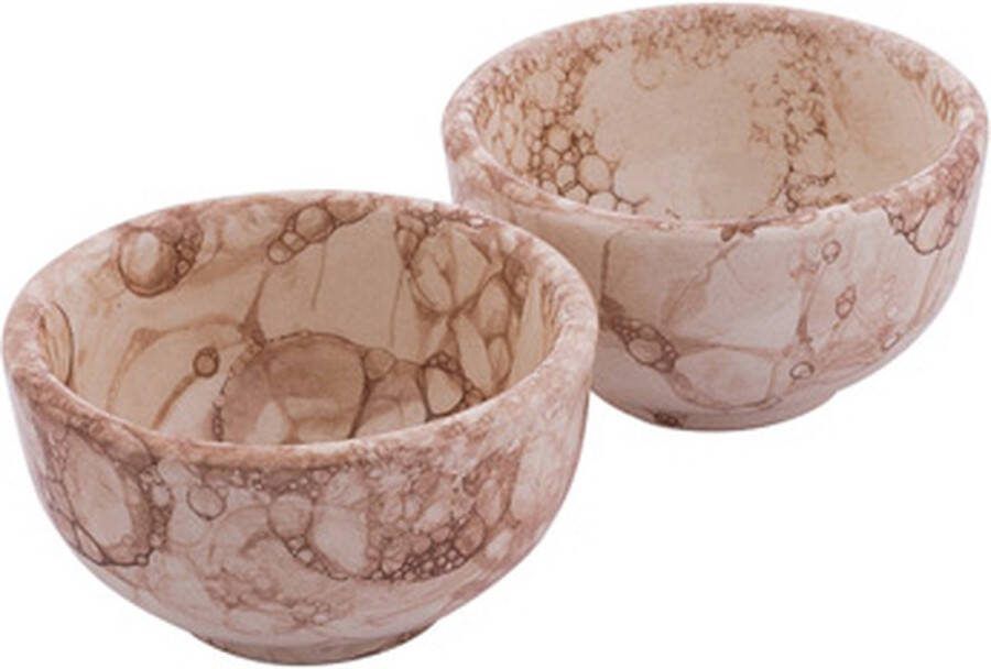 Bowls and Dishes Espuma Aardewerk Schaaltje Kommetje Tapasschaaltje Klein Schaaltje Servies Schaaltje Woonaccessoire 2 Stuks Ø 7 cm terra set 2 pcs