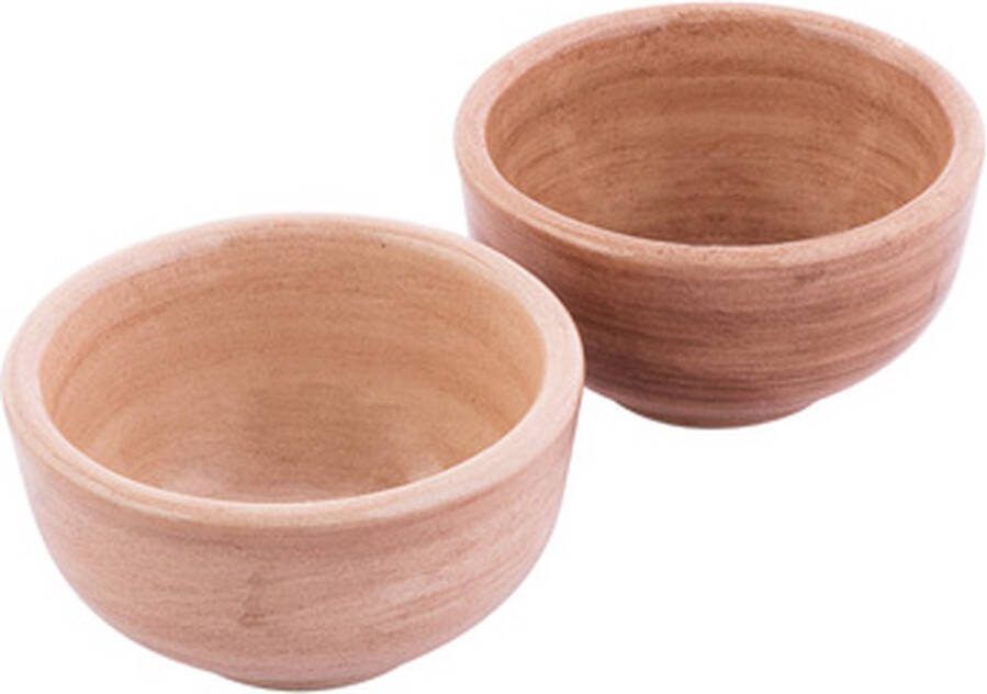 Bowls and Dishes Mano Aardewerk Schaaltje Kommetje Tapasschaaltje Klein Schaaltje Servies Schaaltje Woonaccessoire 2 Stuks Ø 7 cm terra set 2 pcs