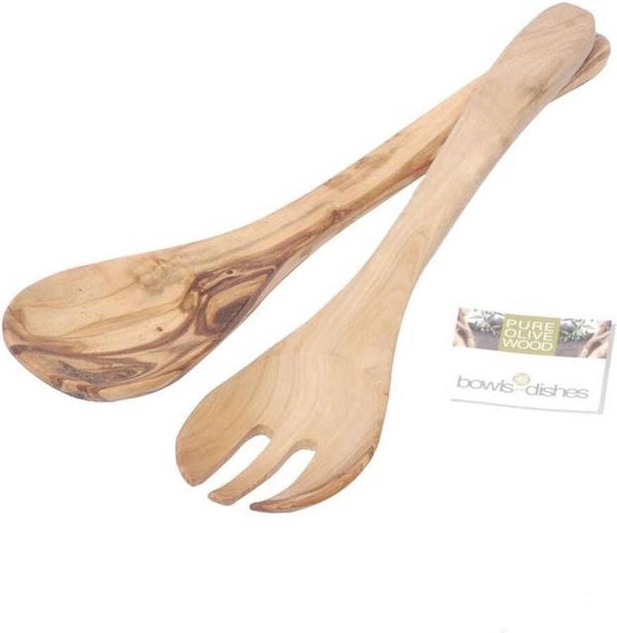 Bowls and Dishes Pure Olive Wood olijfhouten Slacouvert 3-tand (35 cm) Sinterklaas tip!