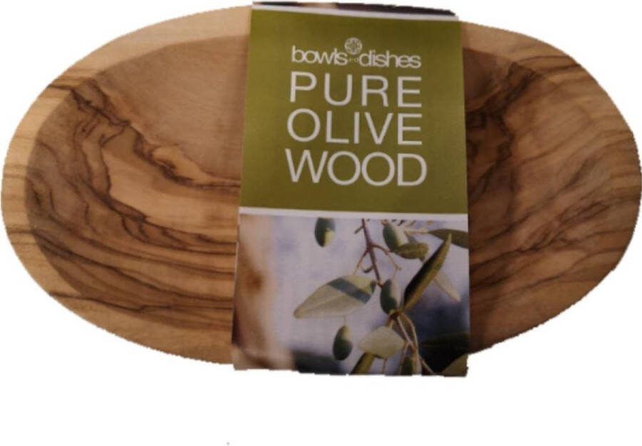 Bowls and Dishes Pure Olive Wood ovalen schaal olijfhout ø 19 cm