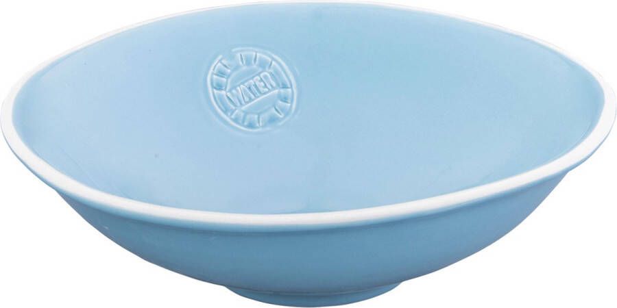 Bowls and Dishes WateR Slakom | Saladekom | Saladeschaal | Aardewerk Schaal 29 centimeter Ø Ijsblauw