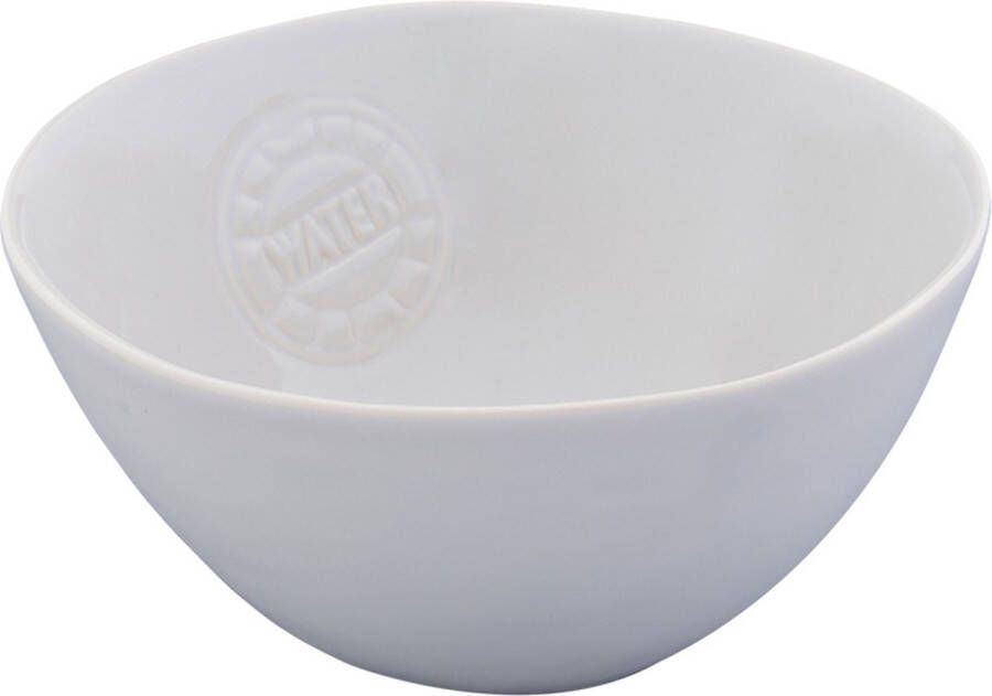 Bowls and Dishes WateR Slakom | Saladekom | Saladeschaal | Aardewerk Schaal hoog 26 centimeter Ø Kiezelgrijs