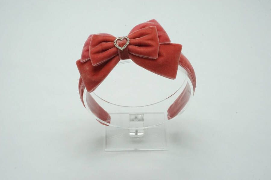 Bows and Flowers Fluweel luxe haarband – Donker oud roze fluweel – Luxe haarband – Luxe accessoire Haarstrik