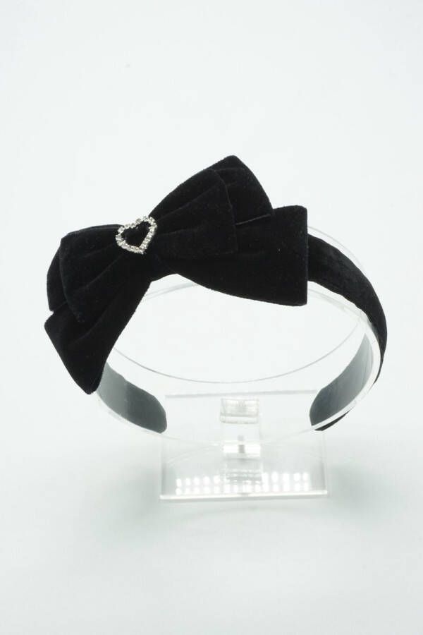 Bows and Flowers Fluweel luxe haarband – Zwart fluweel – Luxe haarband – Luxe accessoire Haarstrik