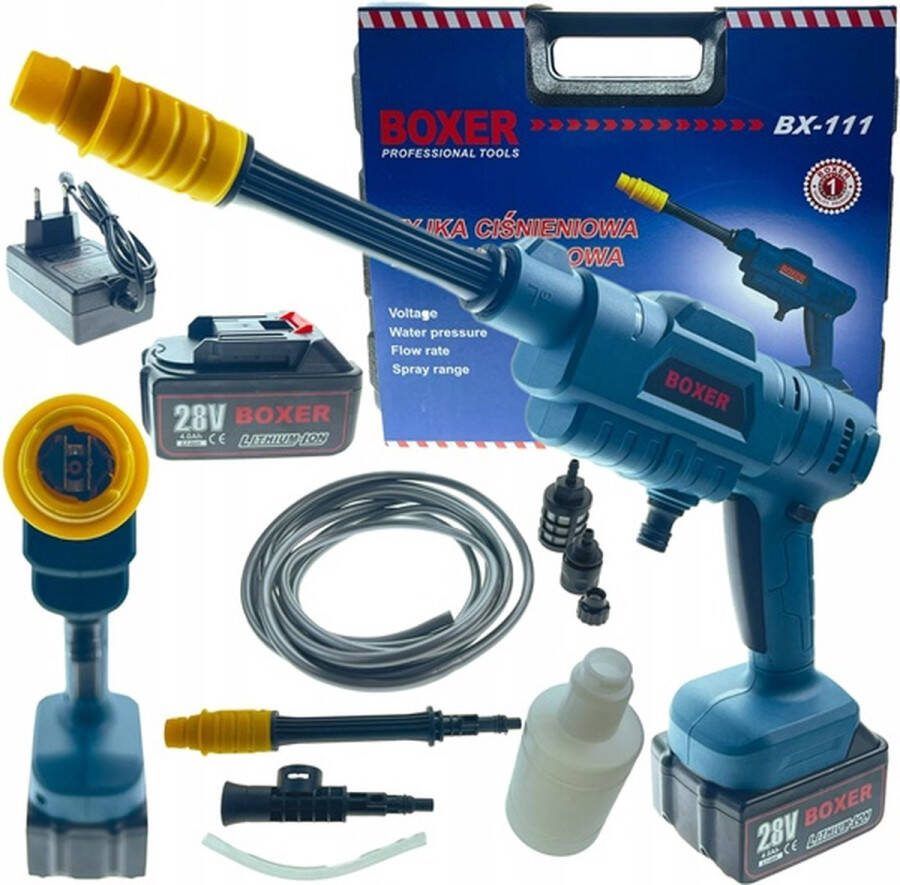 Boxer 28 V Accu-Hogedrukreiniger 25 Bar Draadloze Hogedrukreiniger met Accu