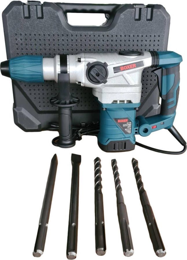 Boxer Tools Boxer Boorhamer Professional 2950W SDS+ Softgrip Incl. 3 SDS boren en 2 SDS beitels