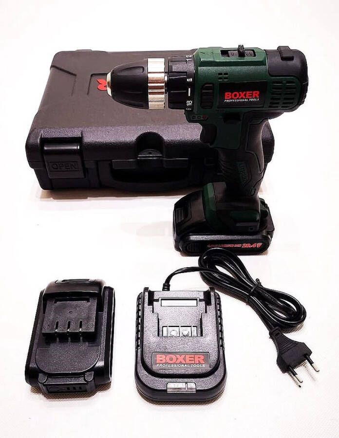 Boxer Tools Boxer S-Series Professionele Accuboormachine 20.4 V 1350 rpm Inclusief 2 Accu's