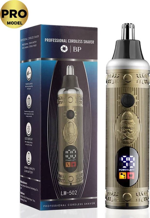 BP Neustrimmer Pro Neustrimmer Mannen en Vrouwen Neustrimmer Oplaadbaar Oortrimmer Neushaartrimmer USB Oplaadbaar Digitaal Display