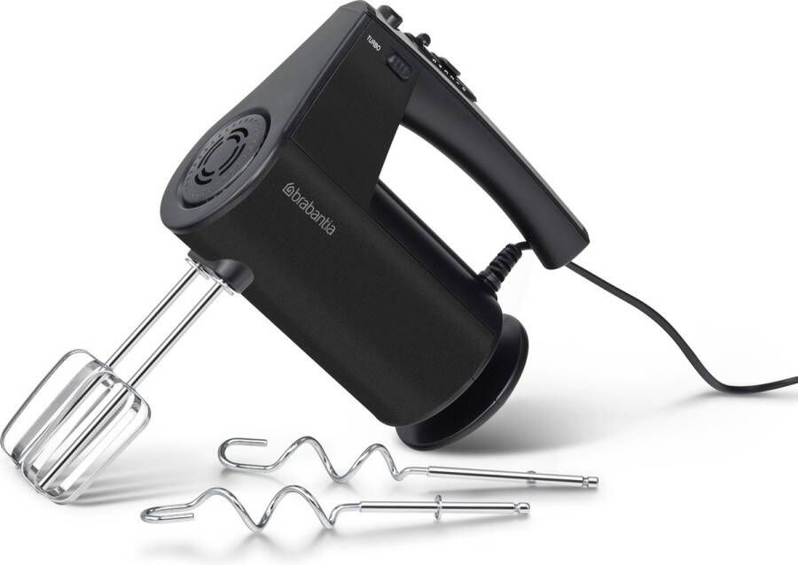 Brabantia BBEK1071MB Handmixer 300 Watt 10 snelheden Turbo-Functie Zwart