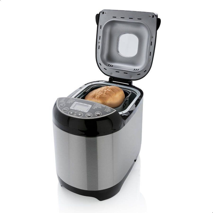 Brabantia BBEK1114 Broodbakmachine 19 programma's 3 bruiningsniveau's Warmhoudfunctie Uitsteltimer RVS