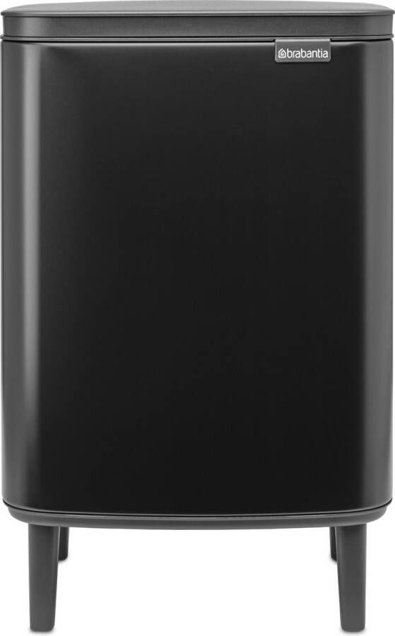 Brabantia Bo hi afvalemmer 12 liter met kunststof binnenemmer matt black
