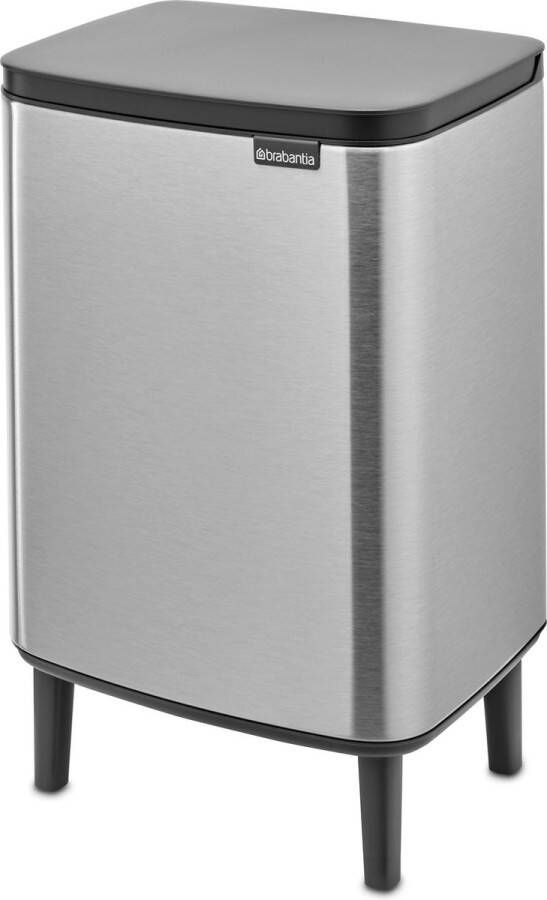 Brabantia Bo Hi Prullenbak 12 l Matt Steel Fingerprint Proof