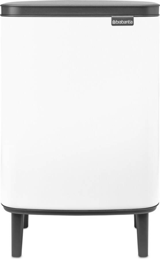 Brabantia bo hi afvalemmer 12 liter met kunststof binnenemmer white