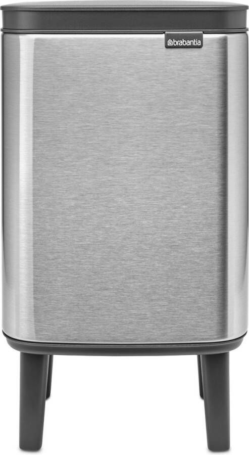 Brabantia Bo hi afvalemmer 4 liter met kunststof binnenemmer matt steel fingerprint proof