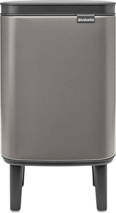 Brabantia Bo hi afvalemmer 4 liter met kunststof binnenemmer platinum