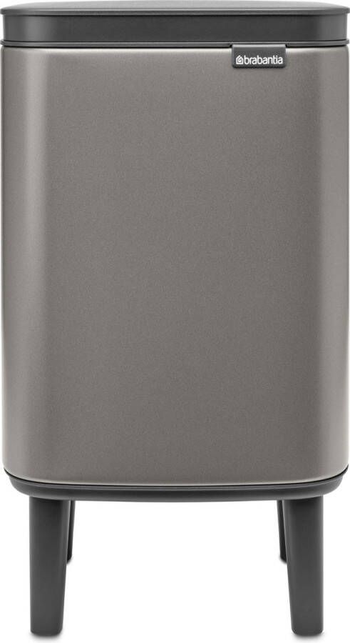 Brabantia bo hi afvalemmer 4 liter met kunststof binnenemmer platinum