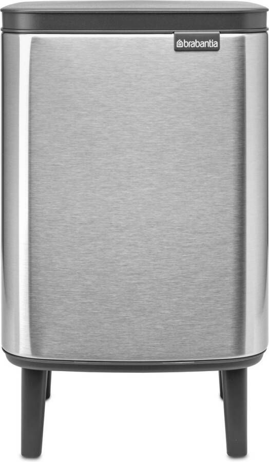Brabantia Bo hi afvalemmer 7 liter met kunststof binnenemmer matt steel fingerprint proof