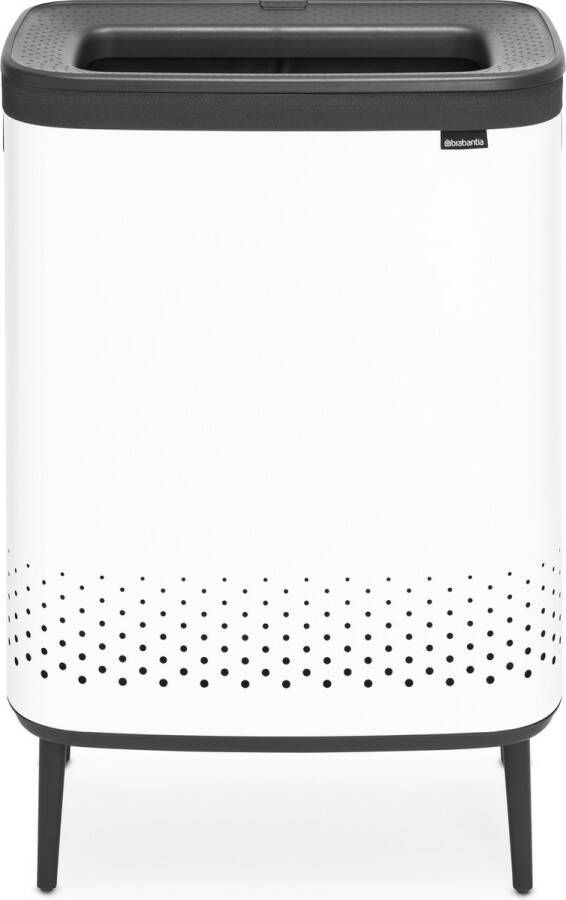 Brabantia Bo Hi Wasmand met Deksel 2 x 45 l 2 Vakken White