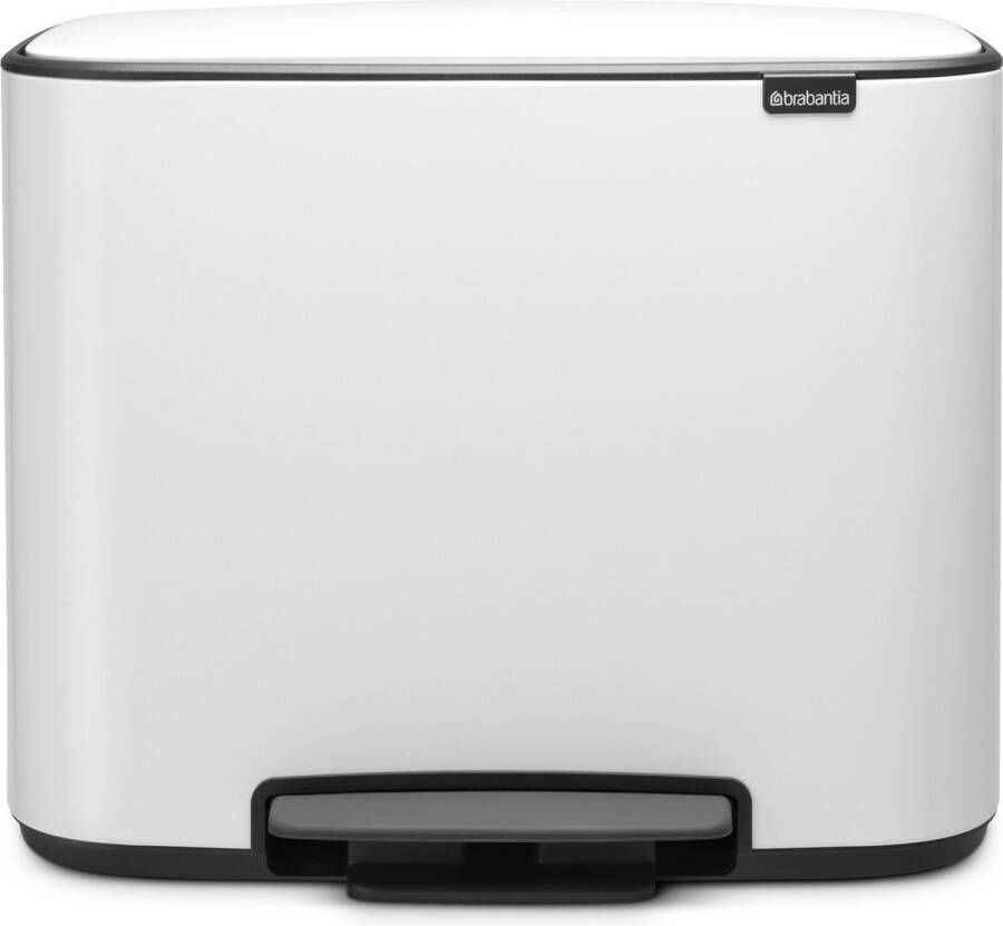 Brabantia Bo pedaalemmer 11 + 23 liter met 2 kunststof binnenemmers White