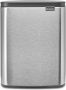 Brabantia Afvalemmer 12l Bo Staal Matt Steel Fingerprint Proof - Thumbnail 1