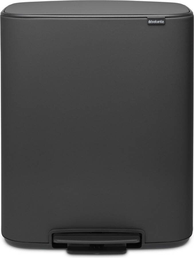Brabantia Bo Prullenbak 2 x 30 liter Afvalscheiding Mineral Infinite Grey