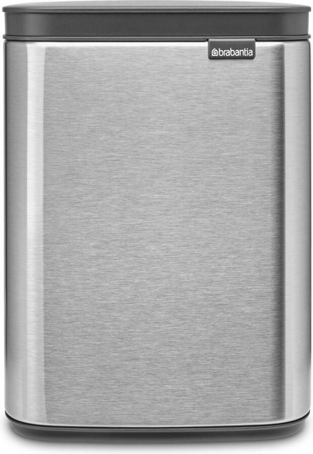 Brabantia Bo afvalemmer 4 liter met kunststof binnenemmer matt steel fingerprint proof