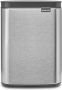 Brabantia bo afvalemmer 4 liter met kunststof binnenemmer matt steel fingerprint proof - Thumbnail 1