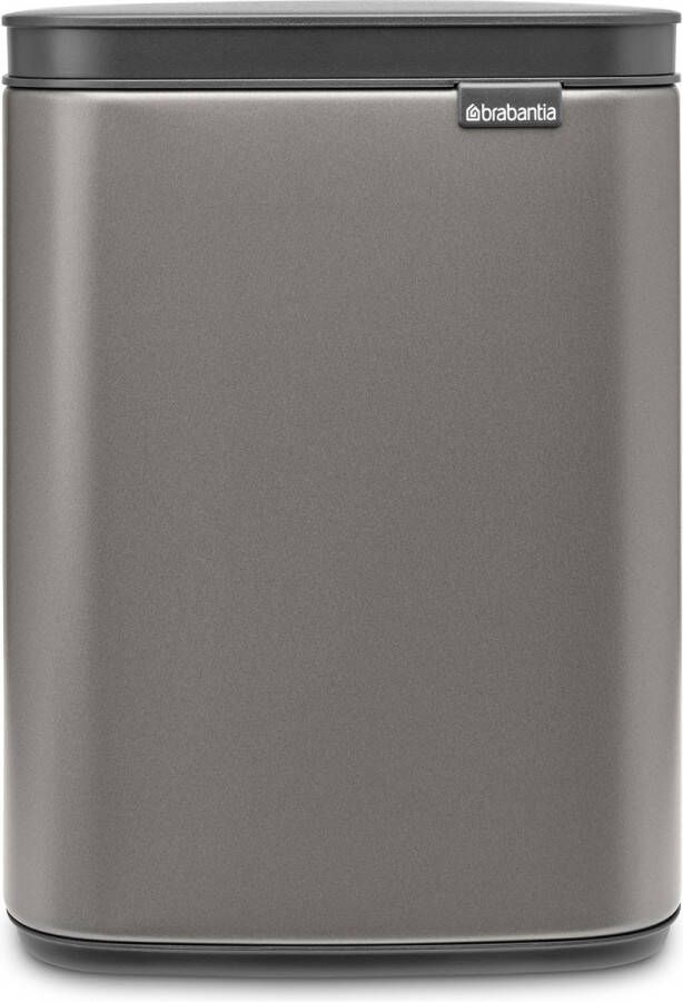 Brabantia bo afvalemmer 4 liter met kunststof binnen emmer platinum