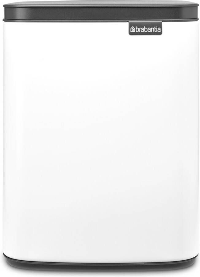 Brabantia Bo afvalemmer 7 liter met kunststof binnenemmer white