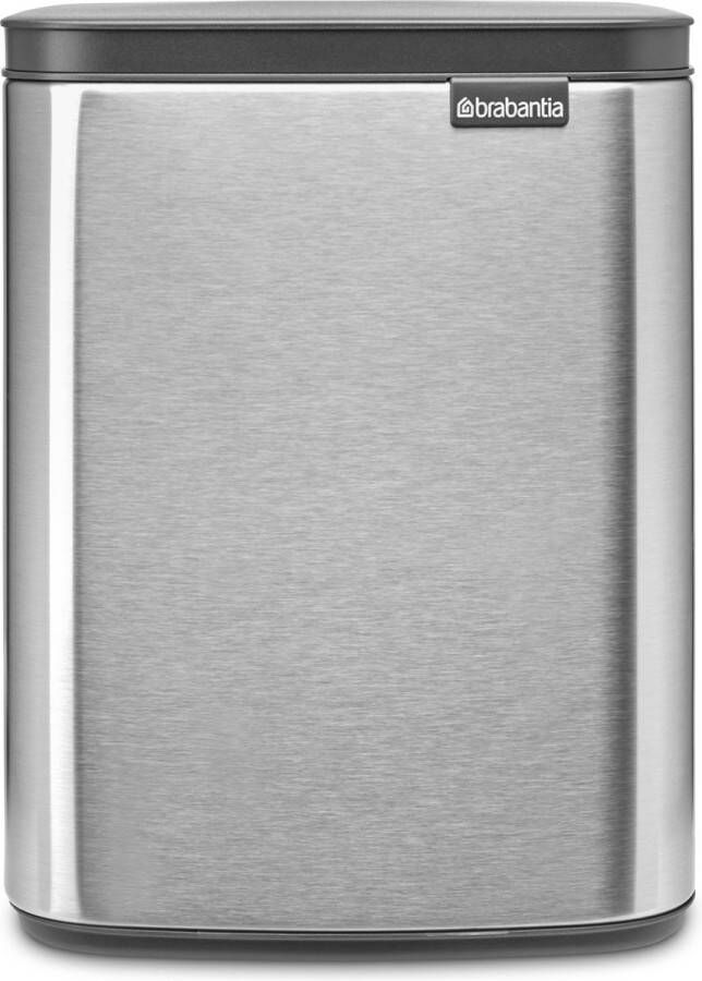 Brabantia bo afvalemmer 7 liter met kunststof binnenemmer matt steel fingerprint proof