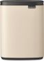 Brabantia Afvalemmer 7l Bo Staal Soft Beige - Thumbnail 1