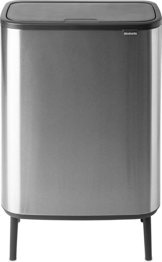 Brabantia Bo Touch Bin Hi Prullenbak 2 x 30 liter Afvalscheiding Matt Steel Fingerprint Proof