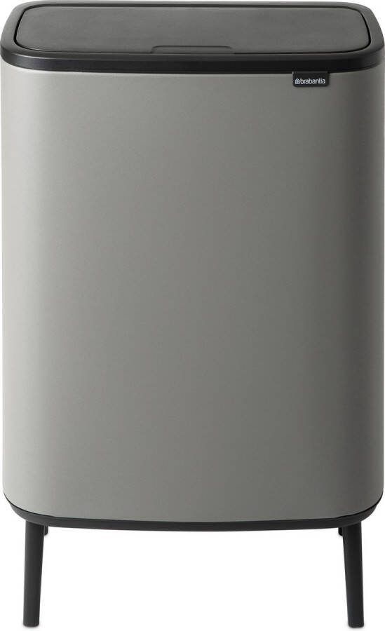Brabantia Bo Touch Bin Hi Prullenbak 2 x 30 liter Afvalscheiding Mineral Concrete Grey