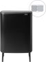 Brabantia Bo Touch Bin Hi Prullenbak 2 x 30 liter Afvalscheiding Matt Black - Thumbnail 1