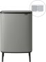 Brabantia Bo Touch Bin Hi Prullenbak 2 x 30 liter Afvalscheiding Mineral Concrete Grey - Thumbnail 1