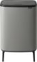 Brabantia Bo Touch Bin Hi Prullenbak 60 liter Mineral Concrete Grey - Thumbnail 1