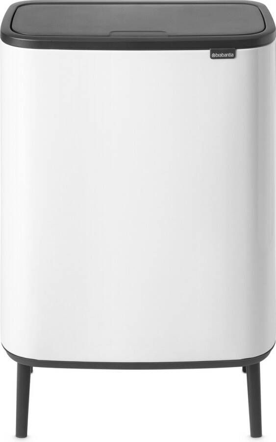 Brabantia Bo Touch Bin Hi afvalemmer 60 liter met kunststof binnenemmer