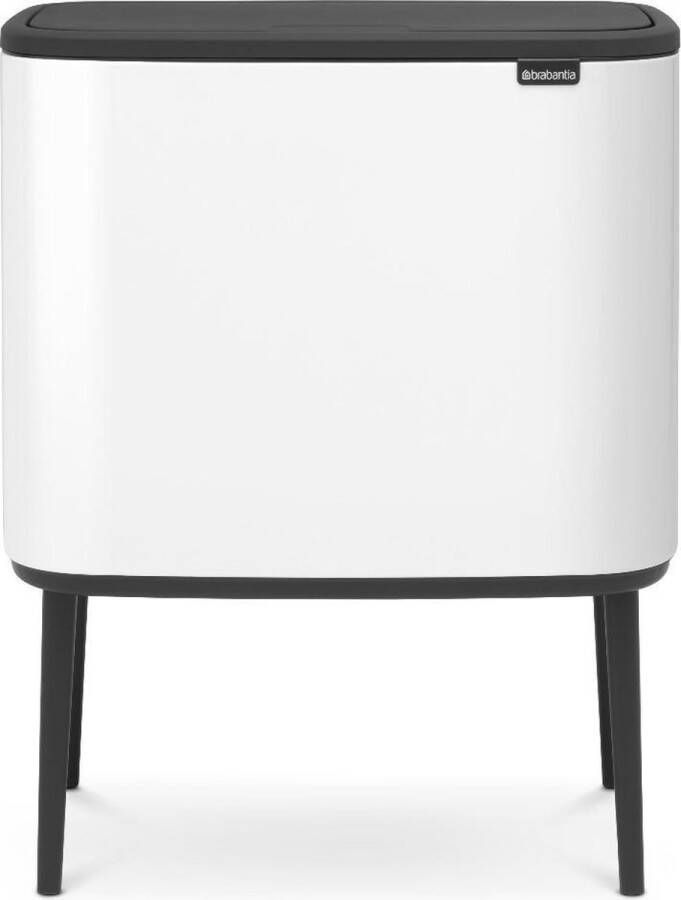 Brabantia Bo Touch Bin Prullenbak 11 + 23 liter Afvalscheiding White